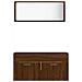 Set Mobili Da Bagno 2 Pz Rovere Marrone In Legno Multistrato - Foto miniatura 8