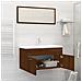 Set Mobili Da Bagno 2 Pz Rovere Marrone In Legno Multistrato - Foto miniatura 9