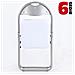 Set 6 Pezzi Sedie Imbottite Pieghevoli Colore Sedia Bianco Struttura Silver - Foto miniatura 3