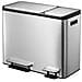 Pattumiera A Pedale Ecocasa 30 L+15 L Argento Opaco - Foto miniatura 2