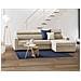 Divano Letto Alberta, Divano Ad Angolo, 100% Made In Italy, Sofà Con Apertura Girevole, Con Penisola Contenitore Destra, Con Braccioli Standard, Cm 280x95h85, Beige - Foto miniatura 1