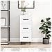 Credenza Bianca 34,5x34x90 Cm In Legno Multistrato - Foto miniatura 1