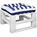 Cuscino Per Pallet Strisce Bianche E Blu 50x50x12 Cm In Tessuto - Foto miniatura 3
