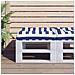 Cuscino Per Pallet Strisce Bianche E Blu 50x50x12 Cm In Tessuto - Foto miniatura 1