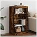 Credenza Con Luci Led Rovere Fumo 60,5x37x100 Cm - Foto miniatura 1