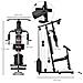 Stazione Fitness Multifunzione Power Tower Con Pesi Fino 45kg E Panca Imbottita, 135x103x210cm - Foto miniatura 6