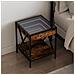 Comodino Con Led Infinity Rovere Fumo 40x40x49 Cm - Foto miniatura 1