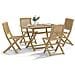 Set Da Pranzo Per Giardino 5 Pz In Legno Massello Di Acacia - Foto miniatura 1