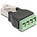 66603 adattatore per inversione del genere dei cavi RJ45 4 pin terminal block Nero, Verde - Foto miniatura 2