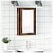 Mobile Bagno con Specchio Legno Antico 42x12x60 cm Truciolato - Foto miniatura 1