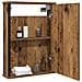 Mobile Bagno con Specchio Legno Antico 42x12x60 cm Truciolato - Foto miniatura 4