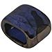 Perlina Forma Ovale In Ceramica Ø1,8cm - Colore Blu Notte - Foto miniatura 1