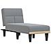 Chaise Longue In Tessuto Grigio Chiaro - Foto miniatura 2