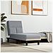 Chaise Longue In Tessuto Grigio Chiaro - Foto miniatura 1