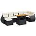 Set Divani Da Giardino 5 Pz Con Cuscini Nero Polyrattan Acacia - Foto miniatura 2