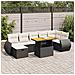 Set Divani Da Giardino 5 Pz Con Cuscini Nero Polyrattan Acacia - Foto miniatura 1
