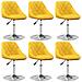 Sedie Da Pranzo Girevoli 6 Pz Giallo Senape In Velluto - Foto miniatura 1