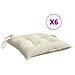 Lusso Casadino -  Cuscini Per Sedia 6pz Bianco Crema 40x40x7 Cm In Tessuto Oxford - Foto miniatura 1