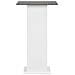 Tavolo Da Bar Bianco E Grigio Antracite 60x60x110 Cm - Foto miniatura 3