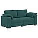 Divano Loveseat Verde Scuro 140 cm in Tessuto - Foto miniatura 1