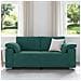 Divano Loveseat Verde Scuro 140 cm in Tessuto - Foto miniatura 3