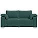 Divano Loveseat Verde Scuro 140 cm in Tessuto - Foto miniatura 4