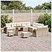 Set Divani Giardino  13 Pezzi con Cuscini Beige Polyrattan Acacia, Set Tavolo Giardino  3 Pezzi con Cuscini Beige Polyrattan Acacia - Foto miniatura 3