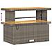 Set Divano da Giardino  da 13 Pezzi con Cuscini Grigio Rattan PE Acacia, Set da Pranzo da Giardino  da 4 Pezzi con Cuscini Grigio Rattan PE Acacia - Foto miniatura 9