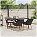 Set da Pranzo da Giardino in Rattan Nero a 5 Pezzi - Foto miniatura 4