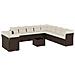 Set Divani da Giardino 12 pz con Cuscini Marrone in Polyrattan - Foto miniatura 1