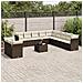 Set Divani da Giardino 12 pz con Cuscini Marrone in Polyrattan - Foto miniatura 2