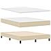 Letto box spring con materasso Crema 160 x 200 cm Tessuto - Foto miniatura 1