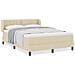 Letto box spring con materasso Crema 160 x 200 cm Tessuto - Foto miniatura 4