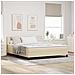 Letto a molle con materasso Crema 180 x 200 cm Tessuto - Foto miniatura 2