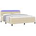 Letto a molle con materasso Crema 180 x 200 cm Tessuto - Foto miniatura 3