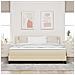 Letto a molle con materasso Crema 180 x 200 cm Tessuto - Foto miniatura 5
