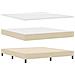 Letto a molle con materasso Crema 180 x 200 cm Tessuto - Foto miniatura 6
