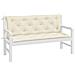 Cuscini Panca Giardino 2pz Bianco Crema 150x50x7 Tessuto Oxford - Foto miniatura 4