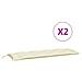 Cuscini Panca Giardino 2pz Bianco Crema 150x50x7 Tessuto Oxford - Foto miniatura 5