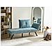 Chaise Longue Versione Destra Rocamadour Tessuto Azzurro - Foto miniatura 1