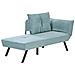 Chaise Longue Versione Destra Rocamadour Tessuto Azzurro - Foto miniatura 3