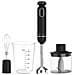Mixer a Immersione 600W - Set 4 in 1 con Tritatutto, Frusta e Bicchiere - Nero - Foto miniatura 1