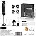 Mixer a Immersione 600W - Set 4 in 1 con Tritatutto, Frusta e Bicchiere - Nero - Foto miniatura 2