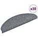 Tappetini per scale autoadesivi 30 pz 65x21x4 cm Grigio chiaro Semicircolari Grandi - Foto miniatura 1