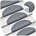 Tappetini per scale autoadesivi 30 pz 65x21x4 cm Grigio chiaro Semicircolari Grandi - Foto miniatura 5