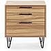 Comodino Alma 3 Cassetti Colore Legno, Piedini In Metallo - Foto miniatura 2