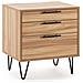 Comodino Alma 3 Cassetti Colore Legno, Piedini In Metallo - Foto miniatura 1