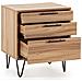 Comodino Alma 3 Cassetti Colore Legno, Piedini In Metallo - Foto miniatura 3