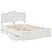 Struttura del letto Bianco 150 x 200 cm Legno Ingegnerizzato - Foto miniatura 5