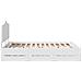 Struttura del letto Bianco 150 x 200 cm Legno Ingegnerizzato - Foto miniatura 9